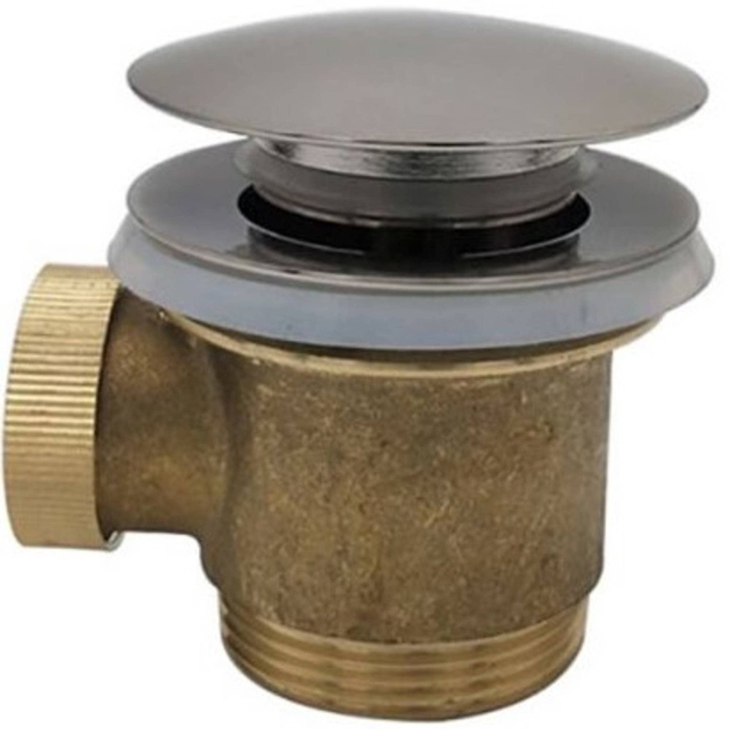 Clickwaste voor Vrijstaand Bad 1 1/2 Inch Geborsteld Staal