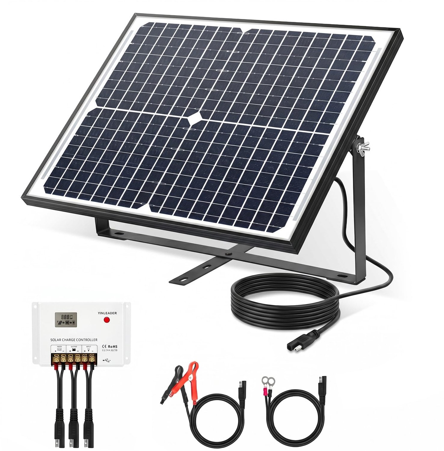 25W Zonnepaneel Compleetset met PWM Laderegler