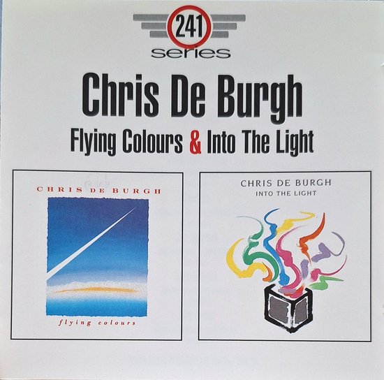 Hoes voor Chris De Burgh Flying Colours & Into The Light 2CD, met 241 series logo en albumillustraties.