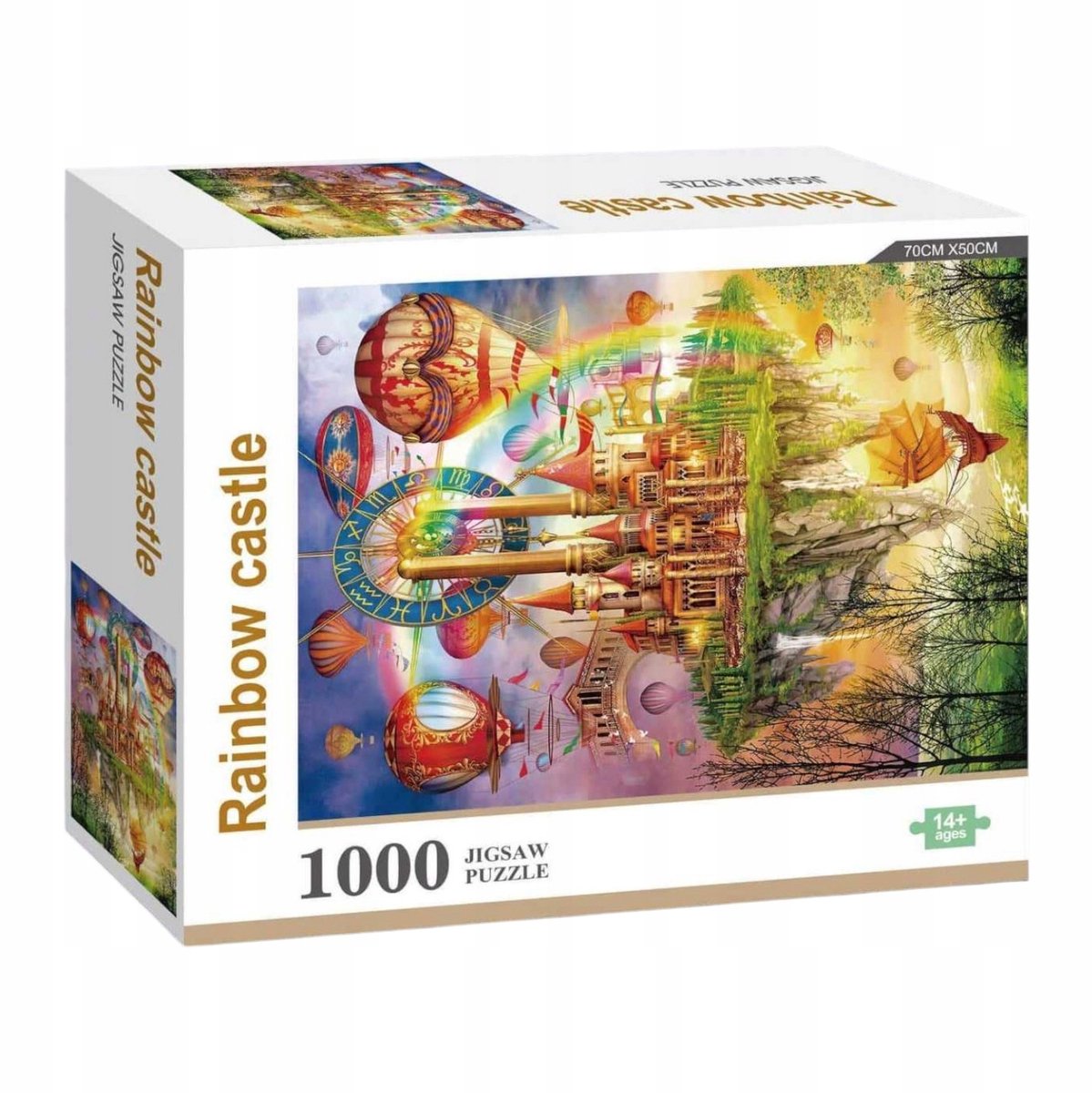 Puzzel 1000 Stukken: Sprookjeskasteel met Ballonnen