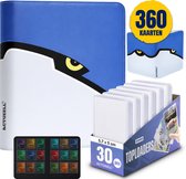 Actueell® A3 Verzamelmap 360 Kaarten – Toploader Binder met Ritssluiting – Geschikt voor Toploaders, Penny Sleeves & Card Sleeves – 9 Pocket Bewaarmap – 20 Pagina’s – Inclusief 30 Toploaders