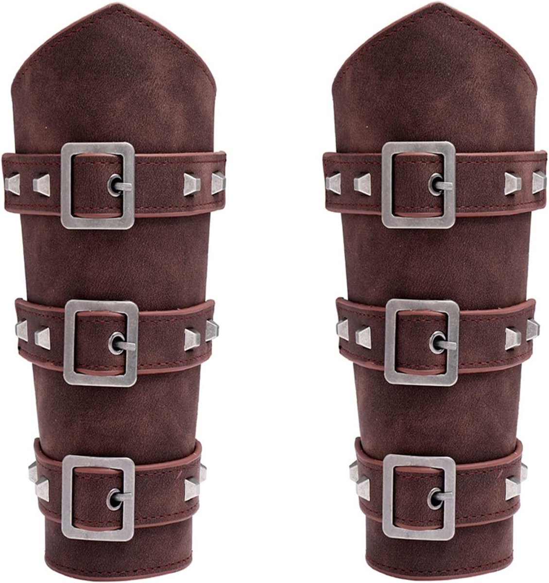 Medieval Leren Arm Beschermers - Punk Gothic Bracers voor Cosplay en LARP Kostuums, Vintage Stijl voor Volwassenen