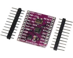 Single UART met I2C bus en SPI interface voor industriële besturing en automatisering, 7 x 3 x 1 cm