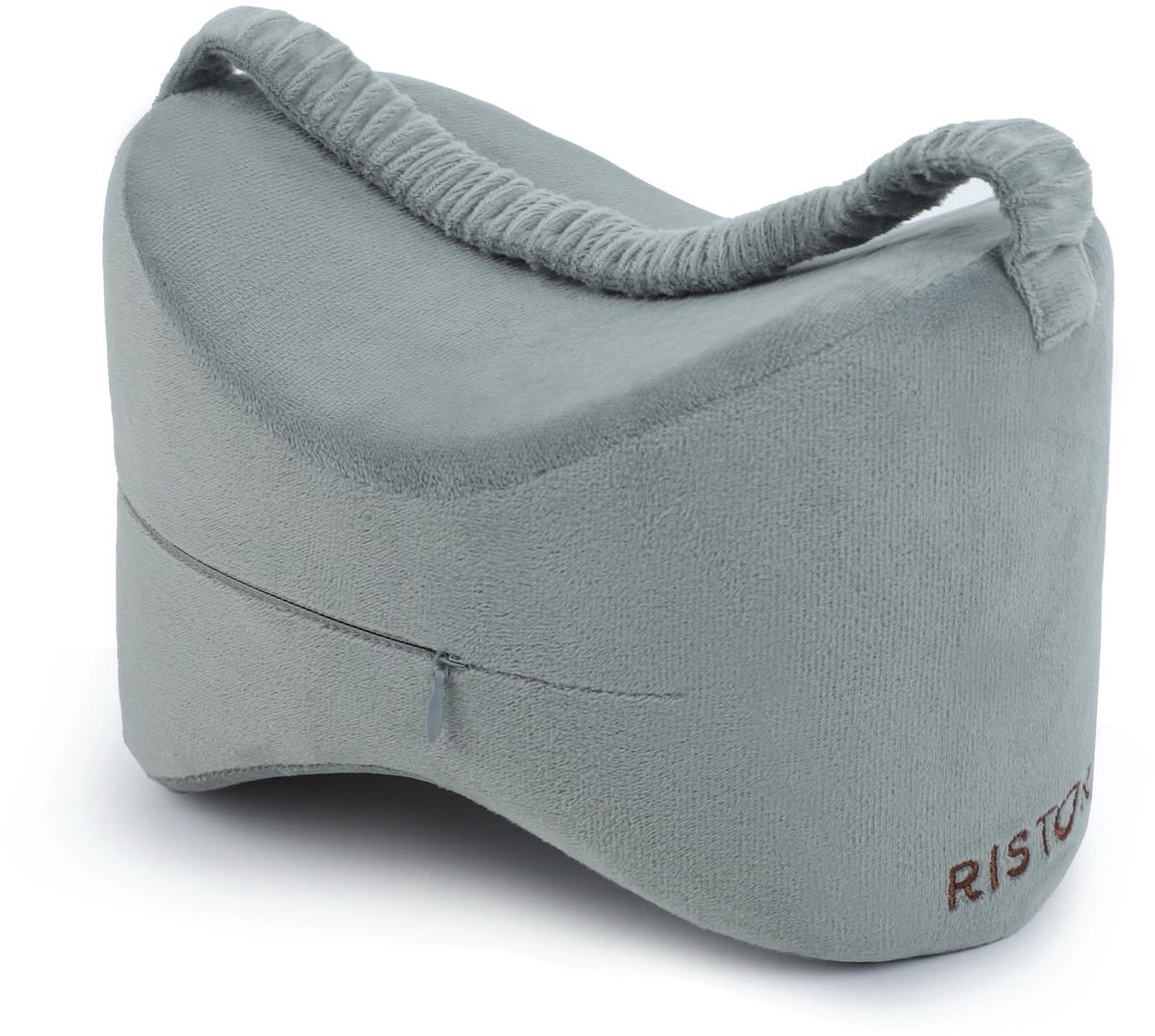 Ristorah Ergonomische Kniekussen - Memory Foam - Orthopedische Kniekussen met Band - Houding Correctie - Beenkussen - Zijslaapkussen - Grijs