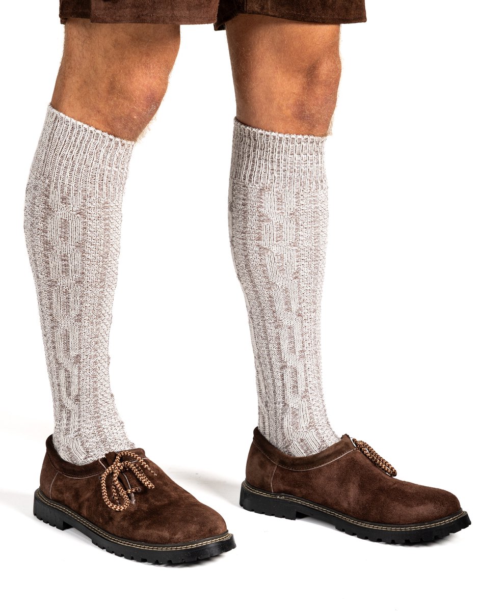 SAMEX Oktoberfest Schoenen - Heren Trachtenschoenen - Donkerbruin