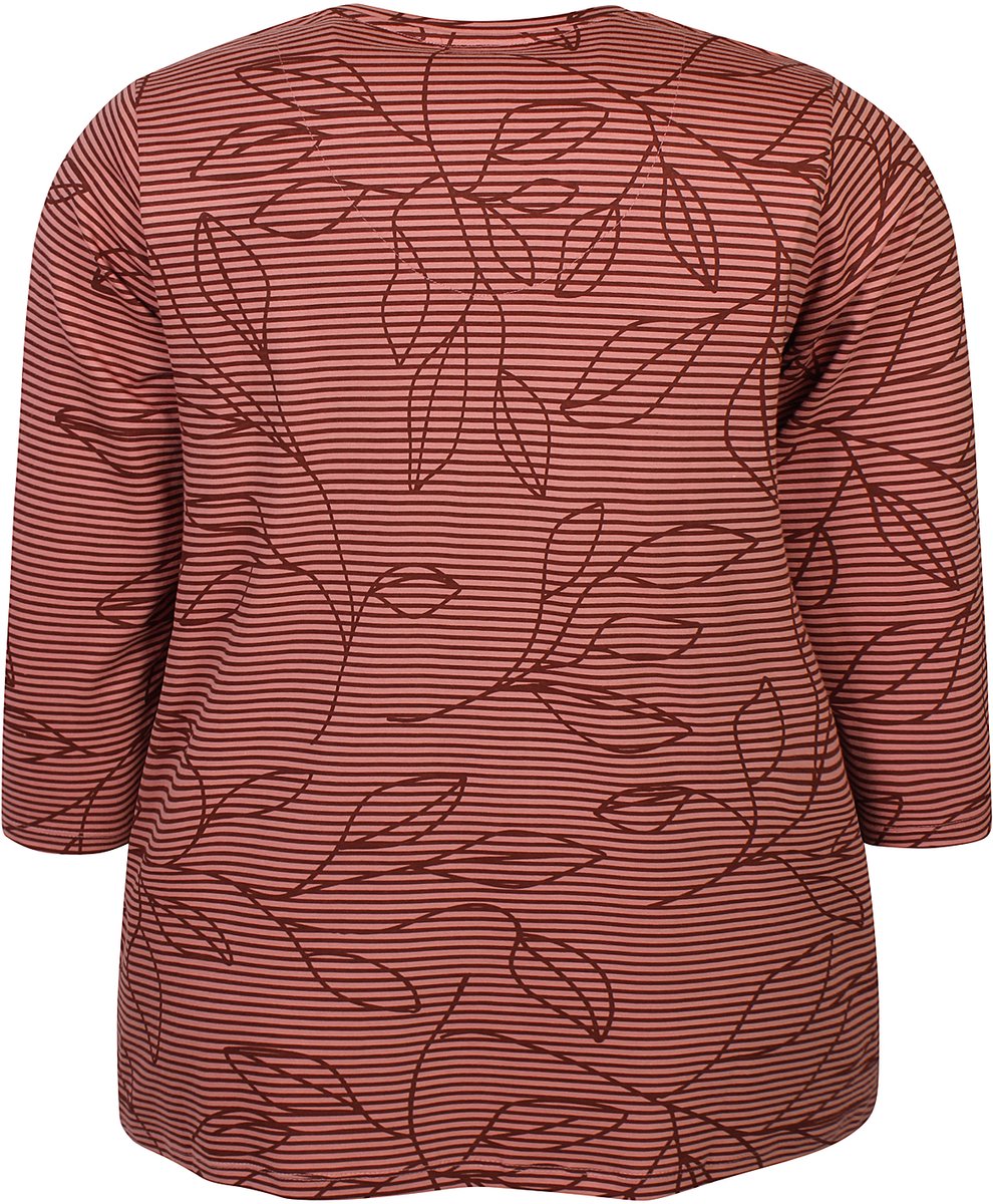 ZHENZI shirt streep met opdruk