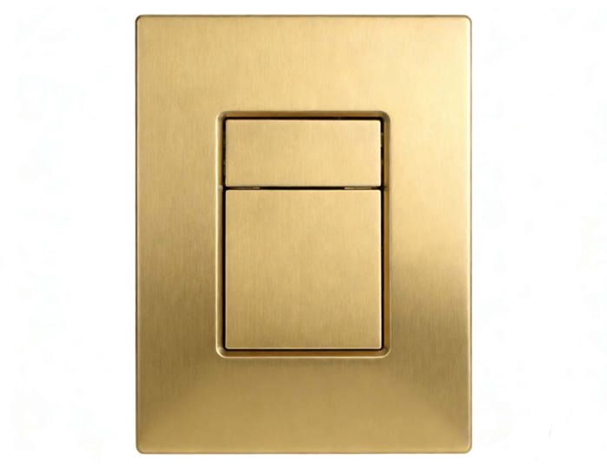 Gouden toiletspoelplaat, geschikt voor Grohe GD2 inbouwreservoir 38732 38966, dubbele pneumatische spoeling