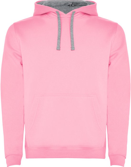 Roly Men´s Urban Hooded Sweatshirt RY1067 - Light Pink 48/Heather Grey 58 - XS