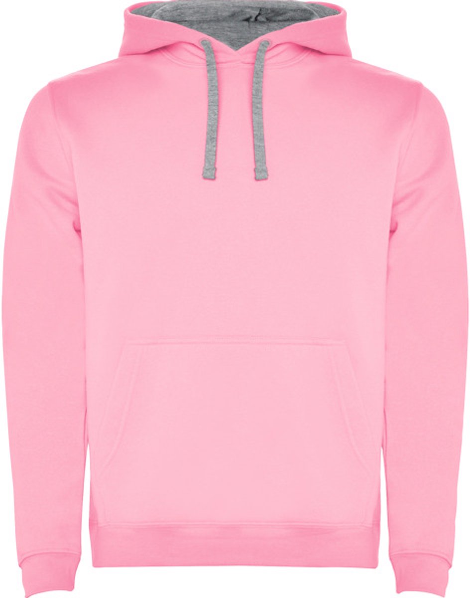 Roly Men´s Urban Hooded Sweatshirt RY1067 - Light Pink 48/Heather Grey 58 - XS