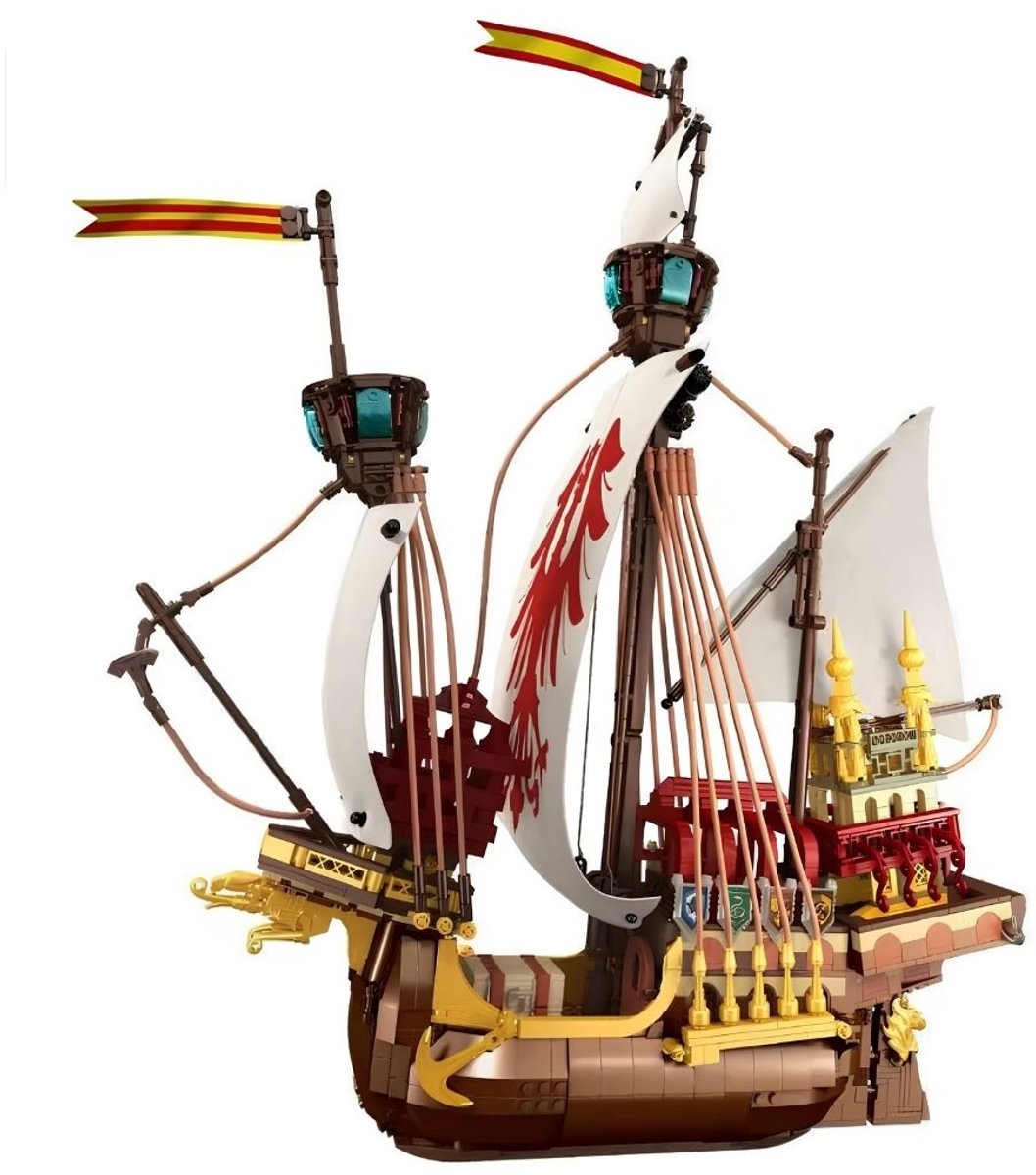 Zhe Gao 7053 Classic Armstrong Piratenschip bouwset | Adventure of the Caribbean Modelbouw | Educatief Creator piratenschip speelgoed bouwpakketten voor kinderen & volwassenen | DIY pirates boat niet compatibel met lego | Bouwdoos met 1998 bouwstenen