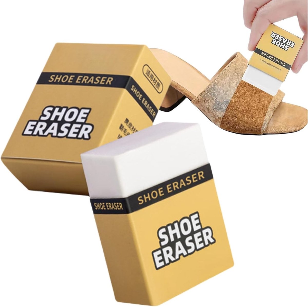 Rubber schoonmaker en gum spons voor het reinigen van schoenen, suède en crepe borstels, schuurrubber