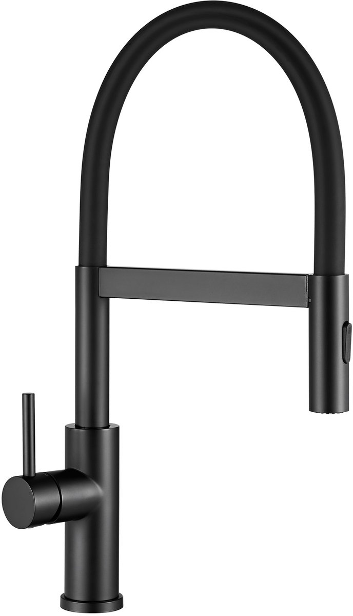 CECIPA max Flexibele Keukenkraan Zwart - Automatische Magnetische Kraan - 360° Roterende Keukenmengkraan - Koud en Warm Water Keukenkraan - 2 Waterafvoermodi
