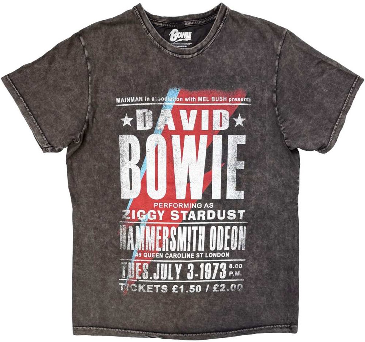 David Bowie - Hammersmith Odeon Heren Tshirt - XL - Grijs