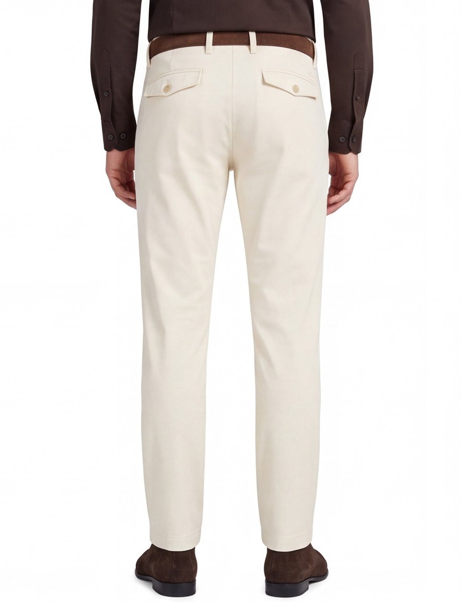 Alberto katoenen broek creme