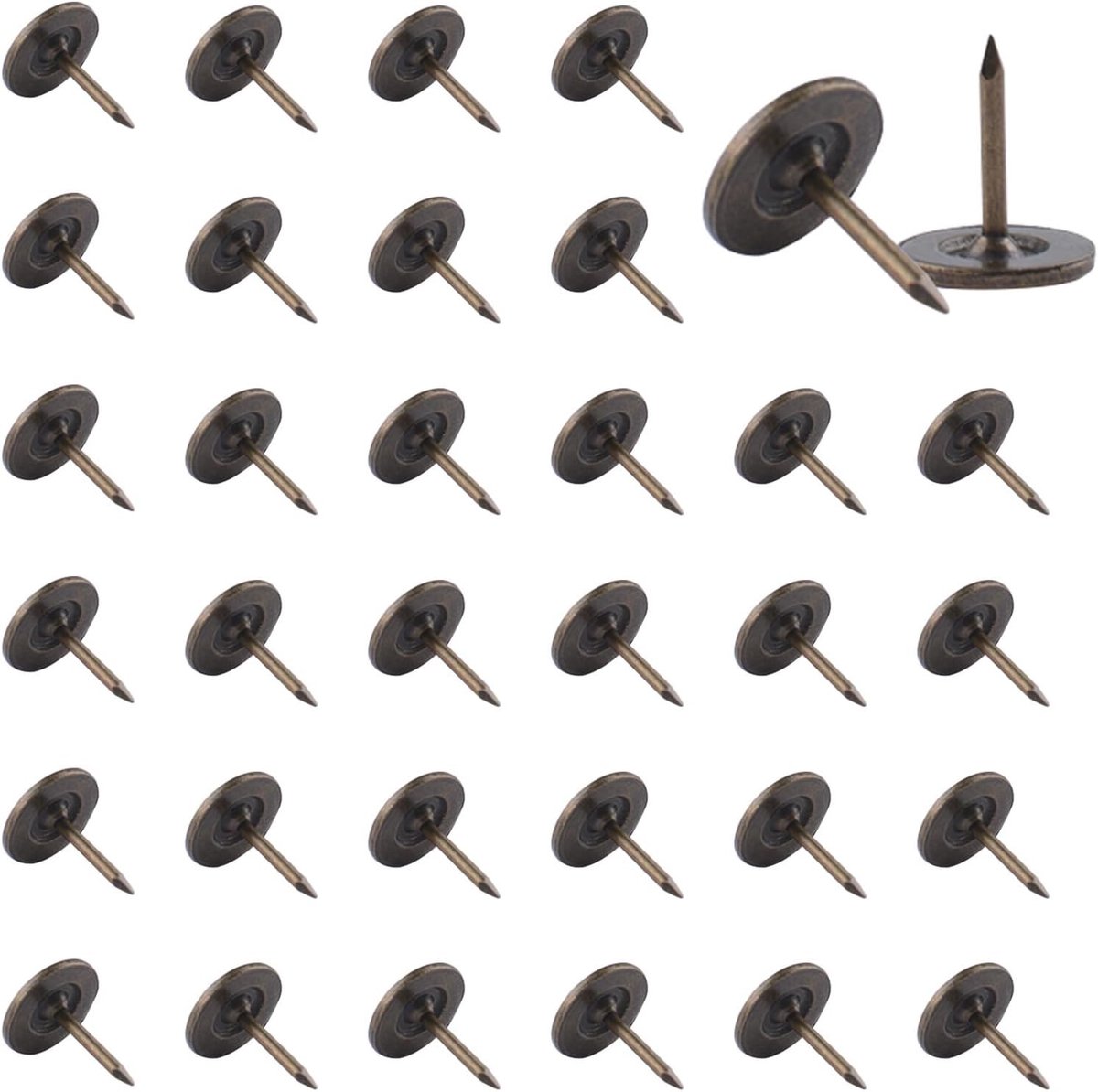 120 Stuks Zware Flat Head Spijkers voor Meubelbekleding, 13MM Duurzame Bronzen Tacks voor Decoratie