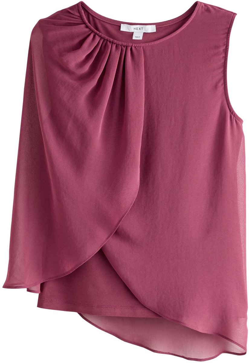 Next - Dames - Mouwloze capetop van mesh - Rood