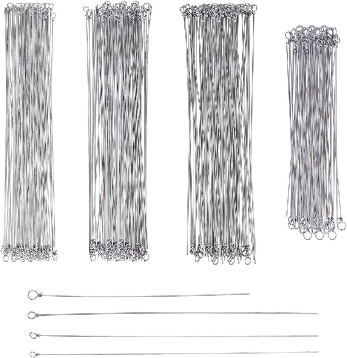30 Stuks RVS Draad Spinner Baits, 4 Stijlen 8.6-16cm, Vis Lure Maken, Vissen Accessoires en Gereedschap