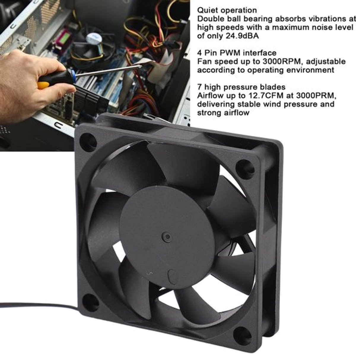 Store_8 - Computerbehuizingsventilator - 60 Mm - Geluidsarm - Hogedrukventilator