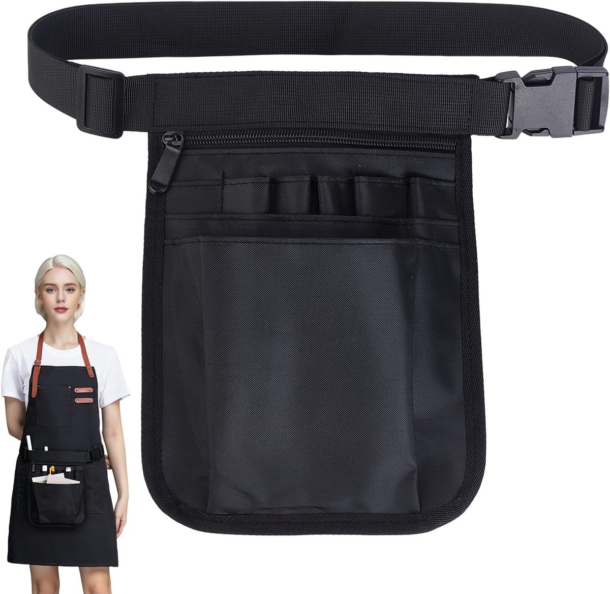 Heuptas voor Serveersters, 25 x 18 cm, Verstelbare Riem, Ideaal voor Restaurants en Tuinieren, Accessoires voor Ober en Serveerschort