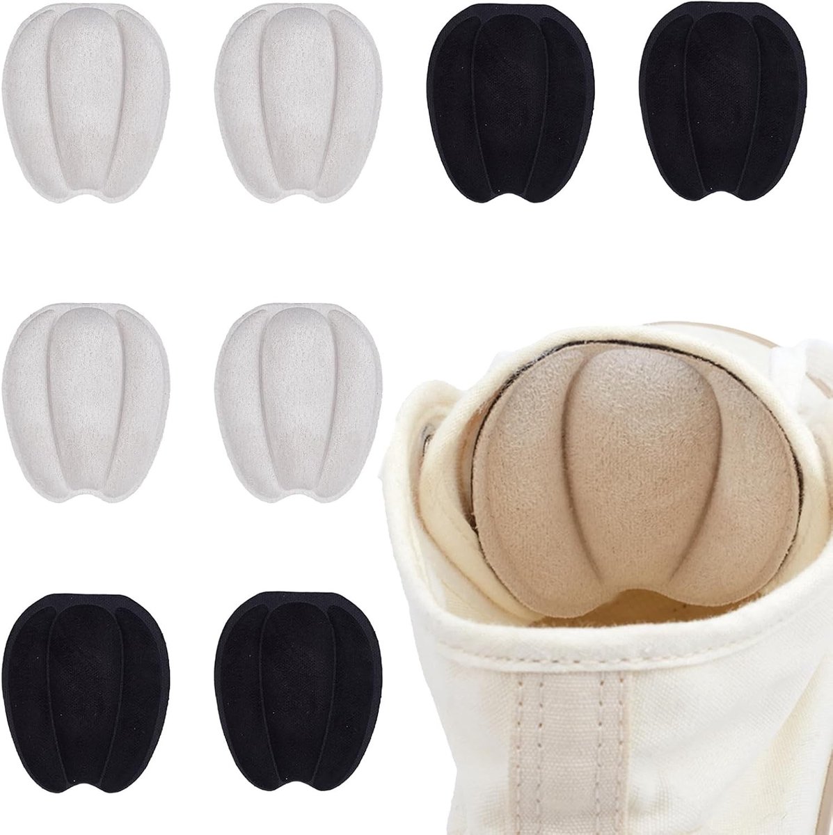 4 Pairs Zelfklevende Tong Pads voor Te Grote Schoenen, Antislip Tong Kussens voor Mannen en Vrouwen, Comfortabele Inlegzolen voor Verbeterde Pasvorm en Ondersteuning