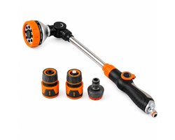 Somstyle Sproeikop Tuinslang XL - 8 Standen - Sproeier voor Tuin - Spuitpistool - Oranje / Zwart