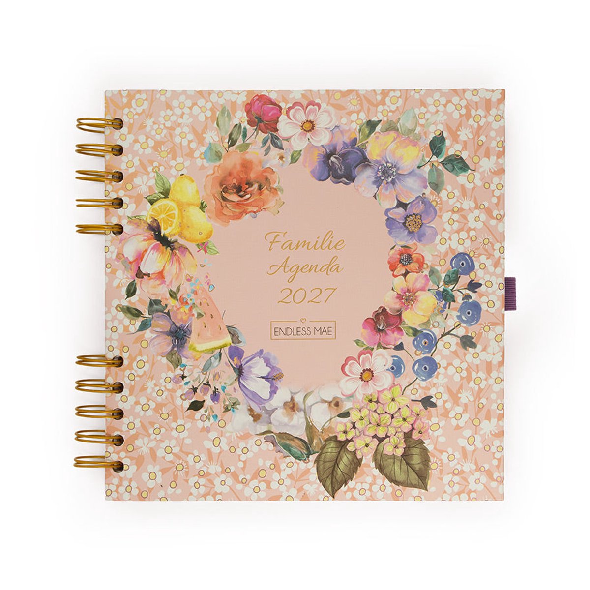 Endless Mae - Floral Embrace - Familie Agenda - 2027 - Roze - Bloemen