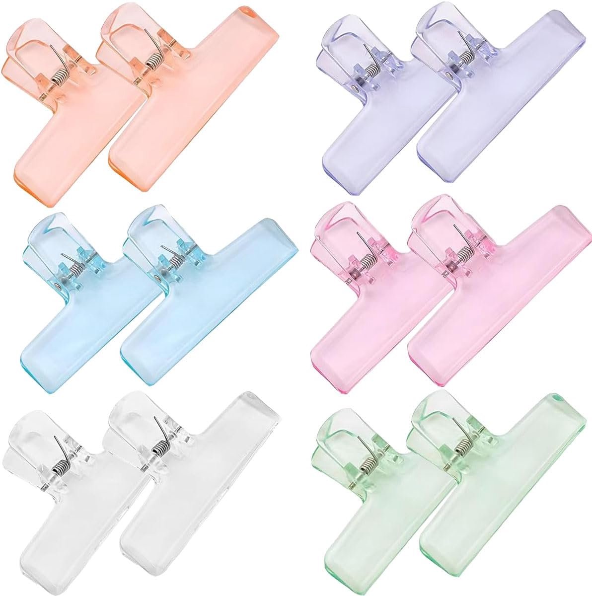 Clips - Montagemateriaal - Gekleurd acryl - Kantoor & Studeerkamer - 12 stuks