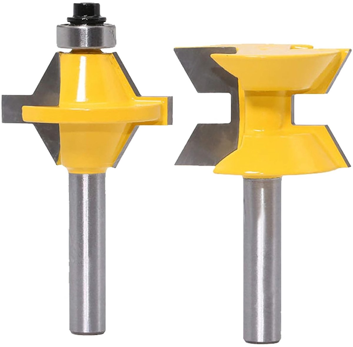 Set van 2 Routerbits met 8mm Shank en 120 Graden Hoek voor Houtbewerking, Snijden en Frezen