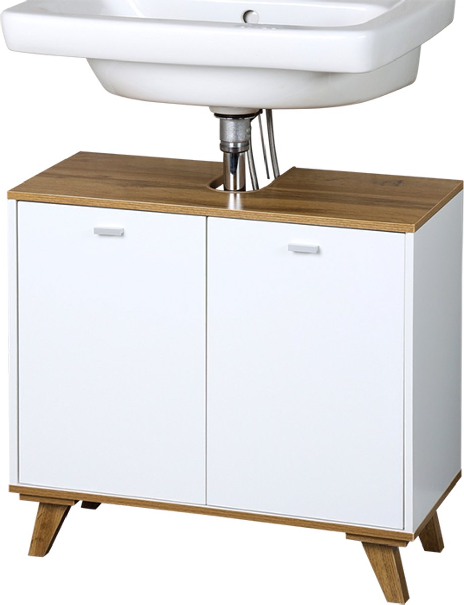 Kast, badkamer, 60x28x55 cm, FSC, wit