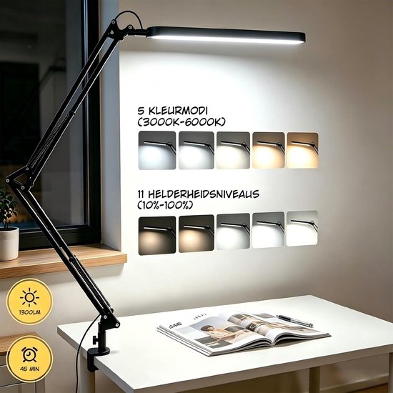 Kavo®- Monitorlamp - Monitor Lightbar - Monitorlicht - Monitor Licht - Zwart - 5cm x 70cm x 80cm — afbeelding 4