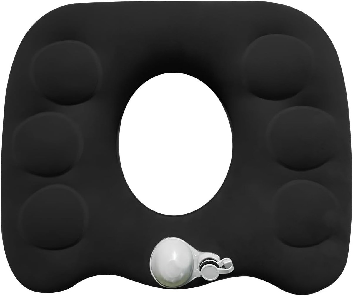 Ergonomisch donutzitkussen voor verlichting bij aambeien, stuitbeenpijn en rugklachten, ideaal voor bureaustoel, auto en rolstoel (zwart)