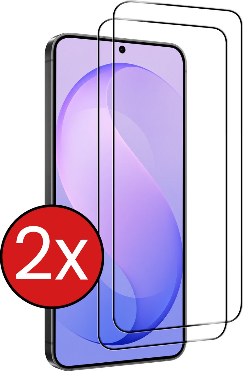 Screenprotector - 2 Stuks - Geschikt voor Samsung Galaxy S26 FE - Full Cover - Beschermglas - Gehard Glas - Tempered Glass - Screen Protector
