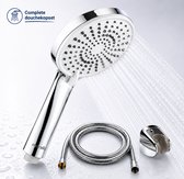 Morelia® Douchekop - Douchekop met Slang - Doucheset - Regendouche - 3 Sproeistanden - Waterbesparend - Chrome