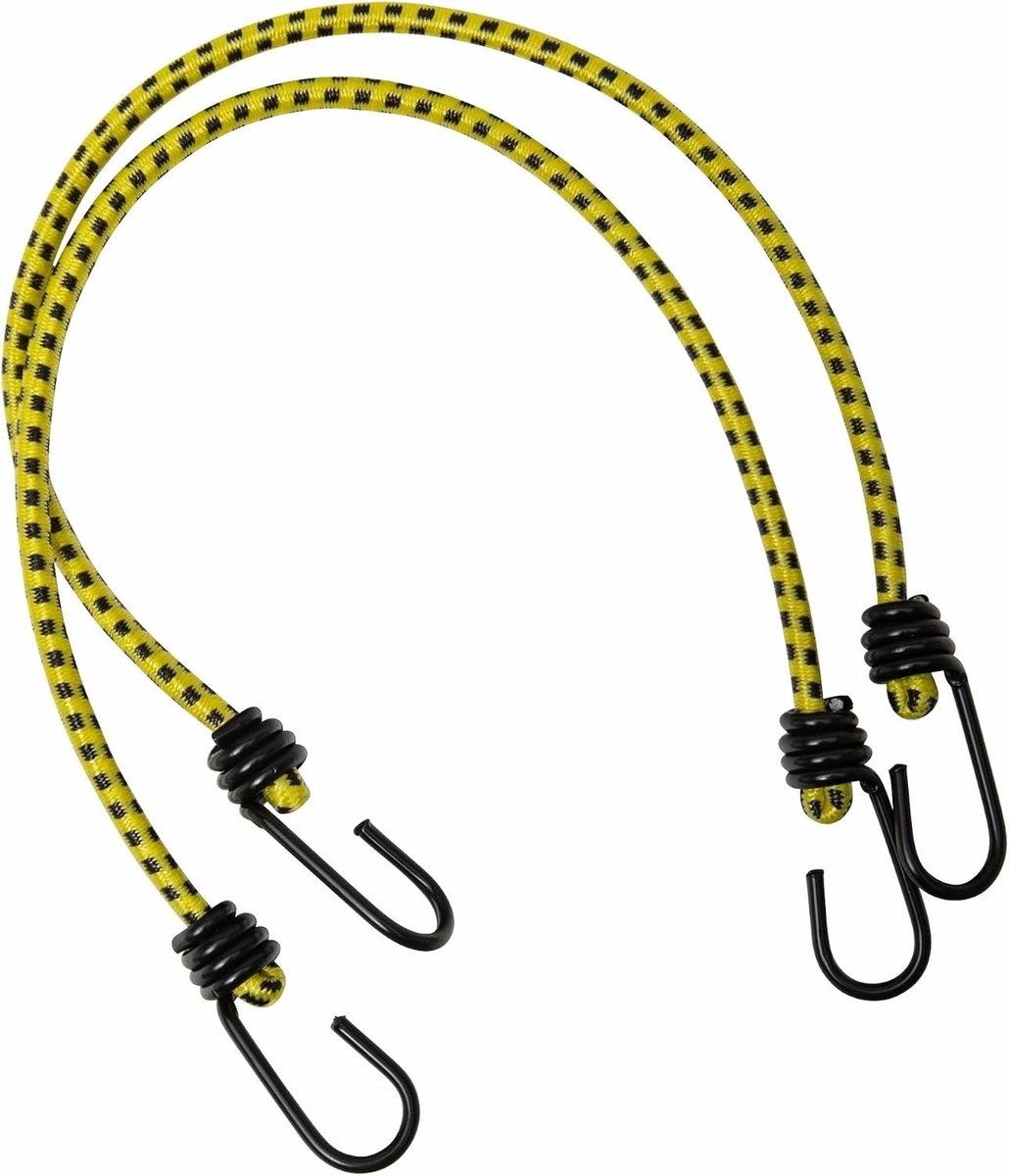 Fiets sleeptouw - Zwart - 60 cm - Spankabel met Haken van Staal - Voor Vastzetten en Vervoeren