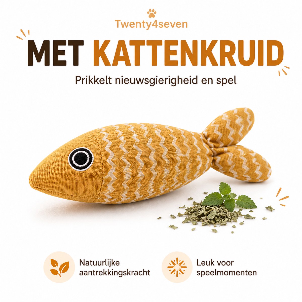 Twenty4seven® Kattenspeelgoed Vissen 3 Stuks - Kattenspeeltjes met Catnip & Kattenkruid - Interactief voor Katten & Kittens thumbnail 5