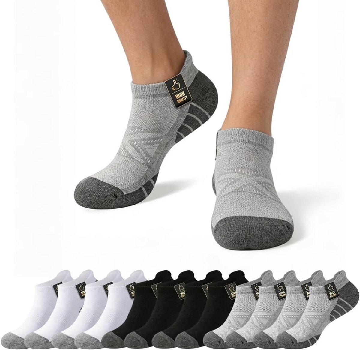 Sneakersokken - Multicolor - 33-40 - Ademend Katoen - Voor Dames