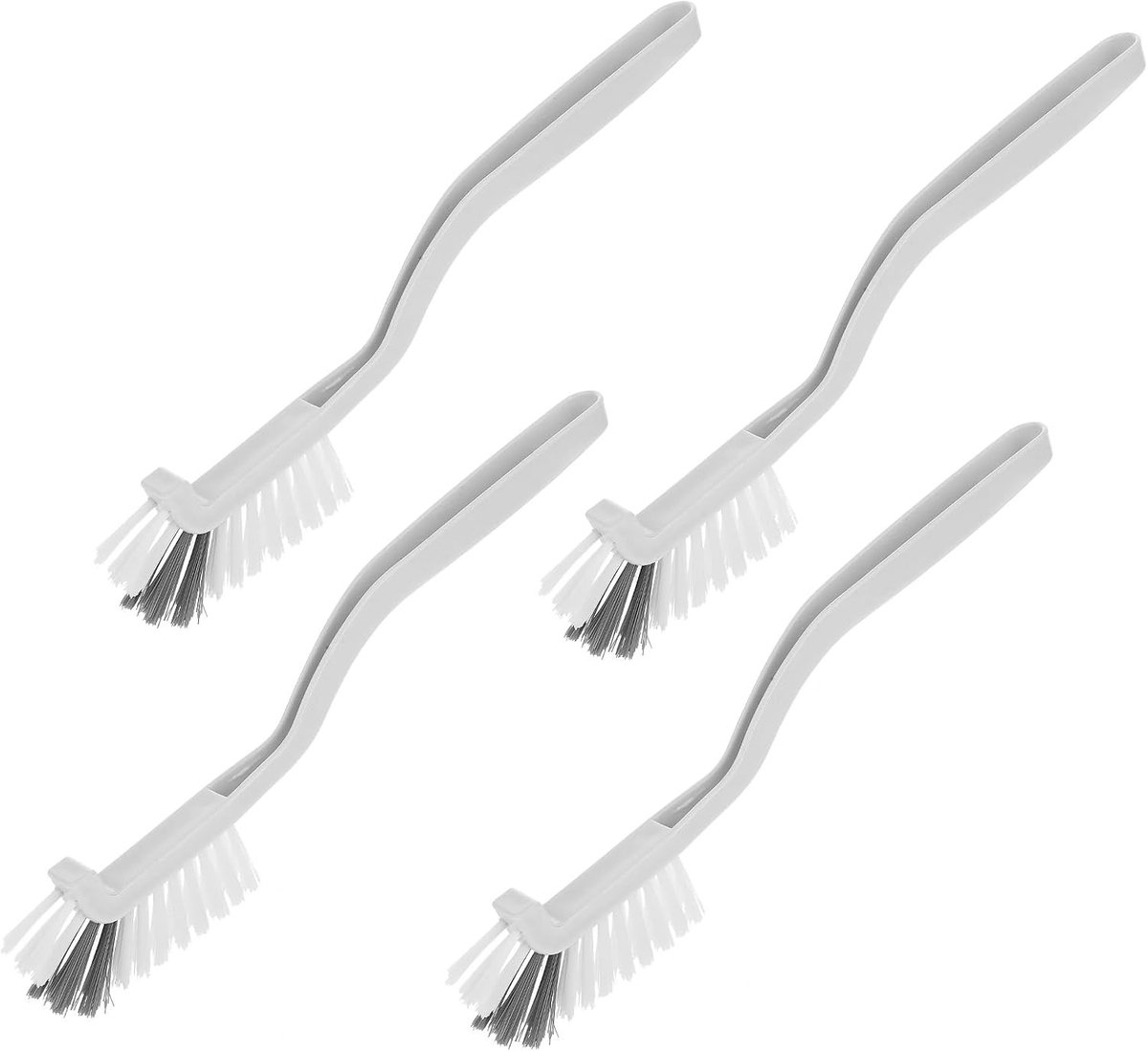 4 Stuks Curved Cleaning Brush Set, Multifunctionele Keukenborstel voor Glas, Pannen en Moeilijk Bereikbare Ruimtes