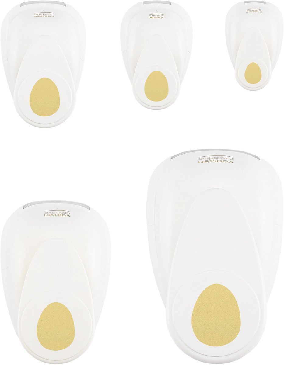 Vaessen Creative Pons Set - Figuurpons Lente - Eieren - 5st. - Ø 9,5 mm tot Ø 5 cm