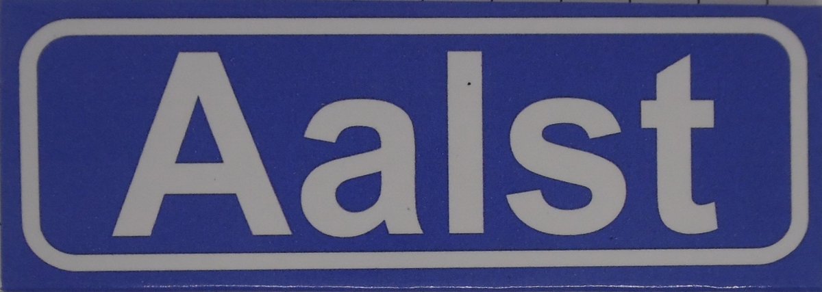 Souv© - koelkast magneet - plaatsnaam bord - kombord - souvenir - koelkastmagneetje - relatiegeschenk Aalst