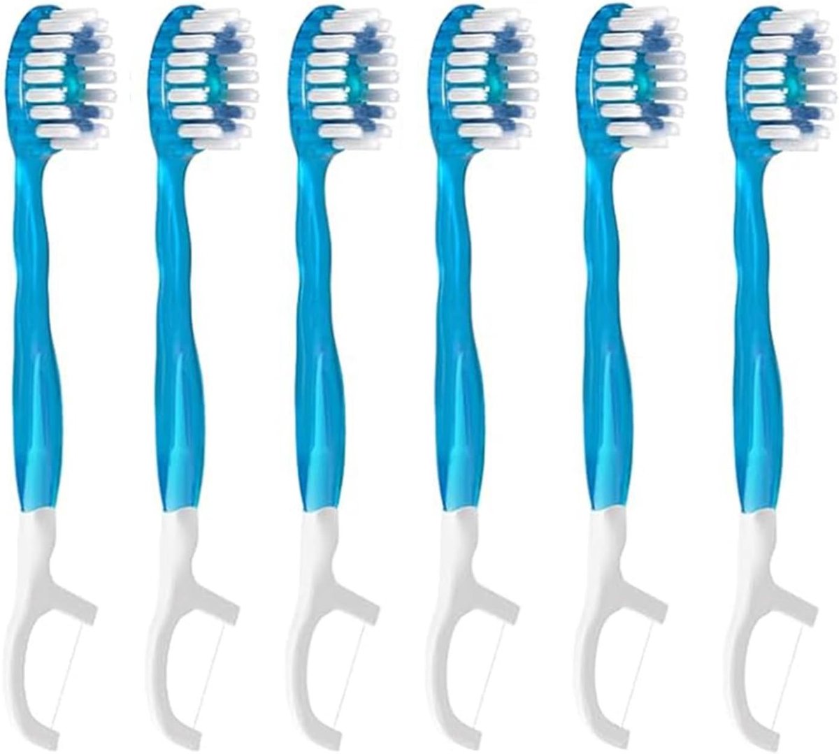 5-in-1 Mini Reis Tandenborstel met Tandzijde, Tandenstoker, Tongschraper en Mondverfrisser voor Optimale Mondhygiëne