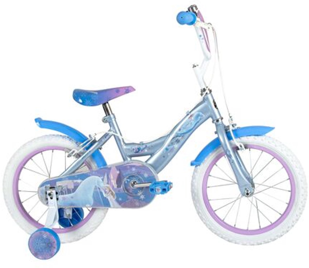 Disney Frozen 2 Kinderfiets - Meisjes - 16 inch - Blauw Paars - Twee handremmen