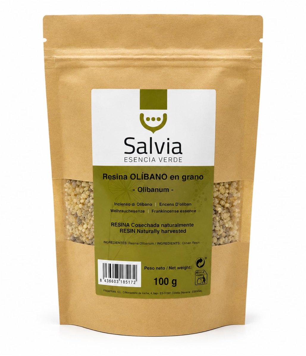 SALVIA - Wierookhars 100 g - 100% natuurlijke wierook - Boswellia serrata - Zuiver en hoogwaardig extract - ShopVlot