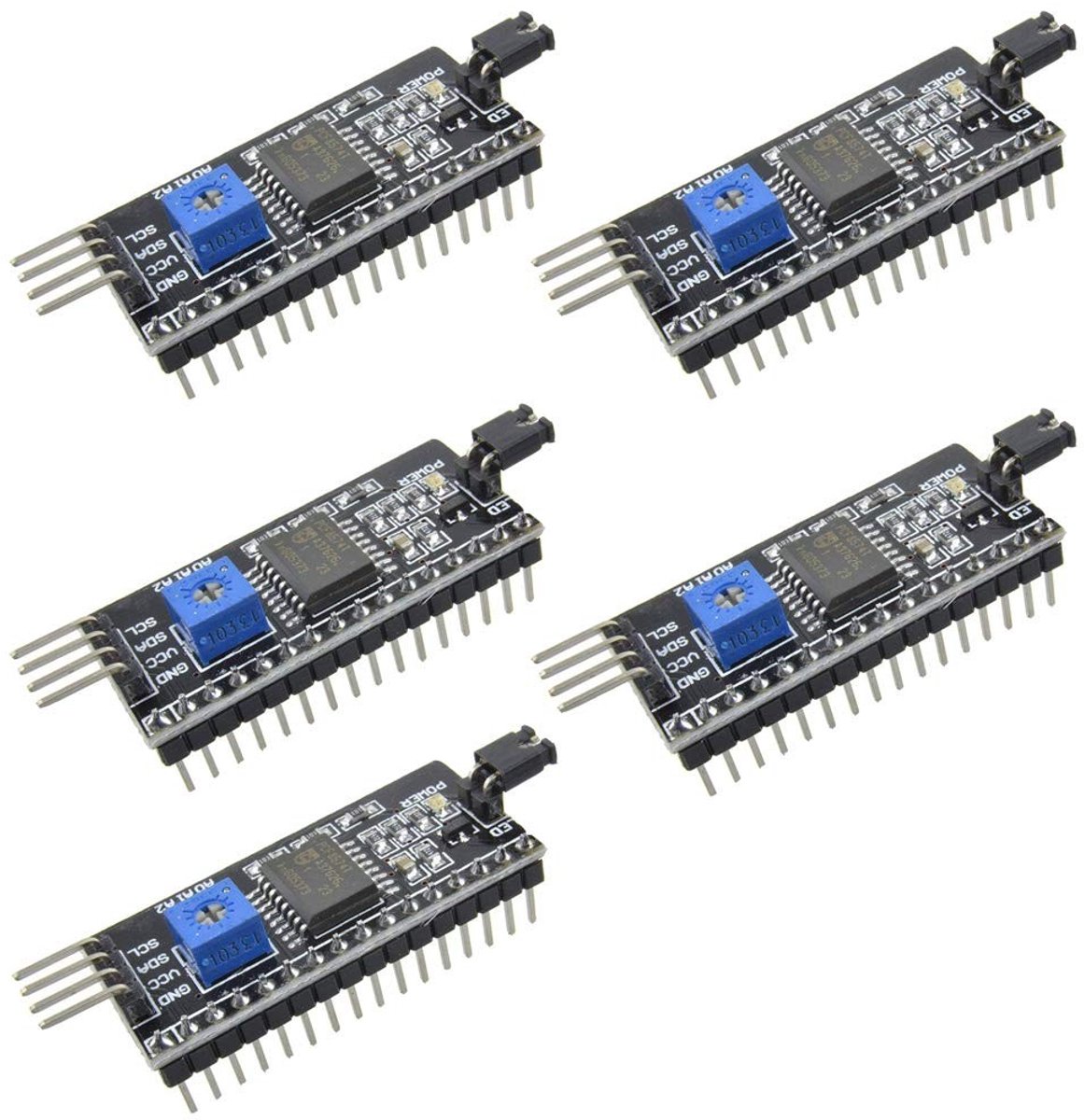 5 stuks 5V 2004 1602 LCD Display IIC I2C Adapter voor Arduino en Robotprojecten met Seriële Interface