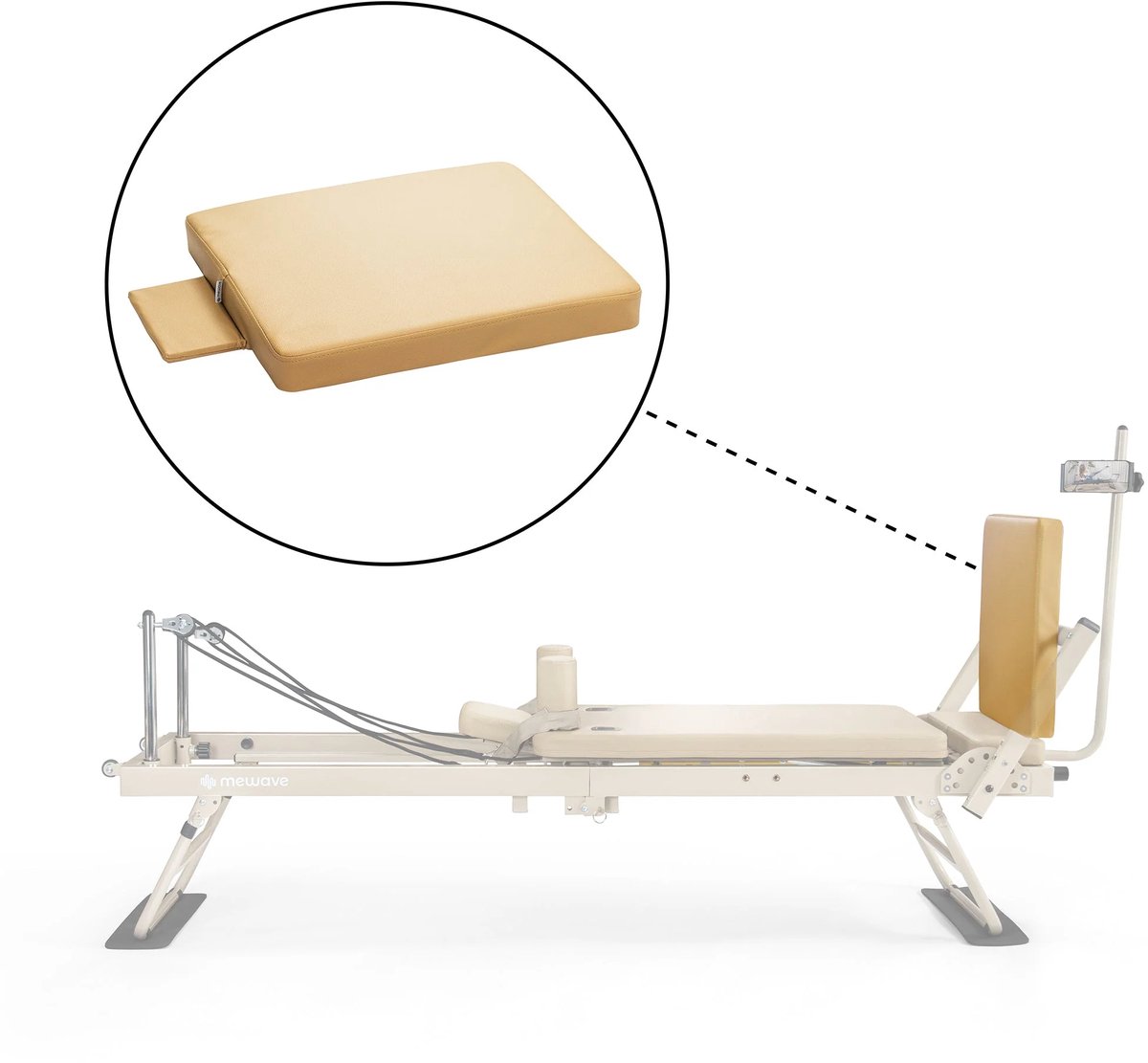 Mewave© Pilates Jumpboard voor Reformer Pro - Reformer Springplank - Beige