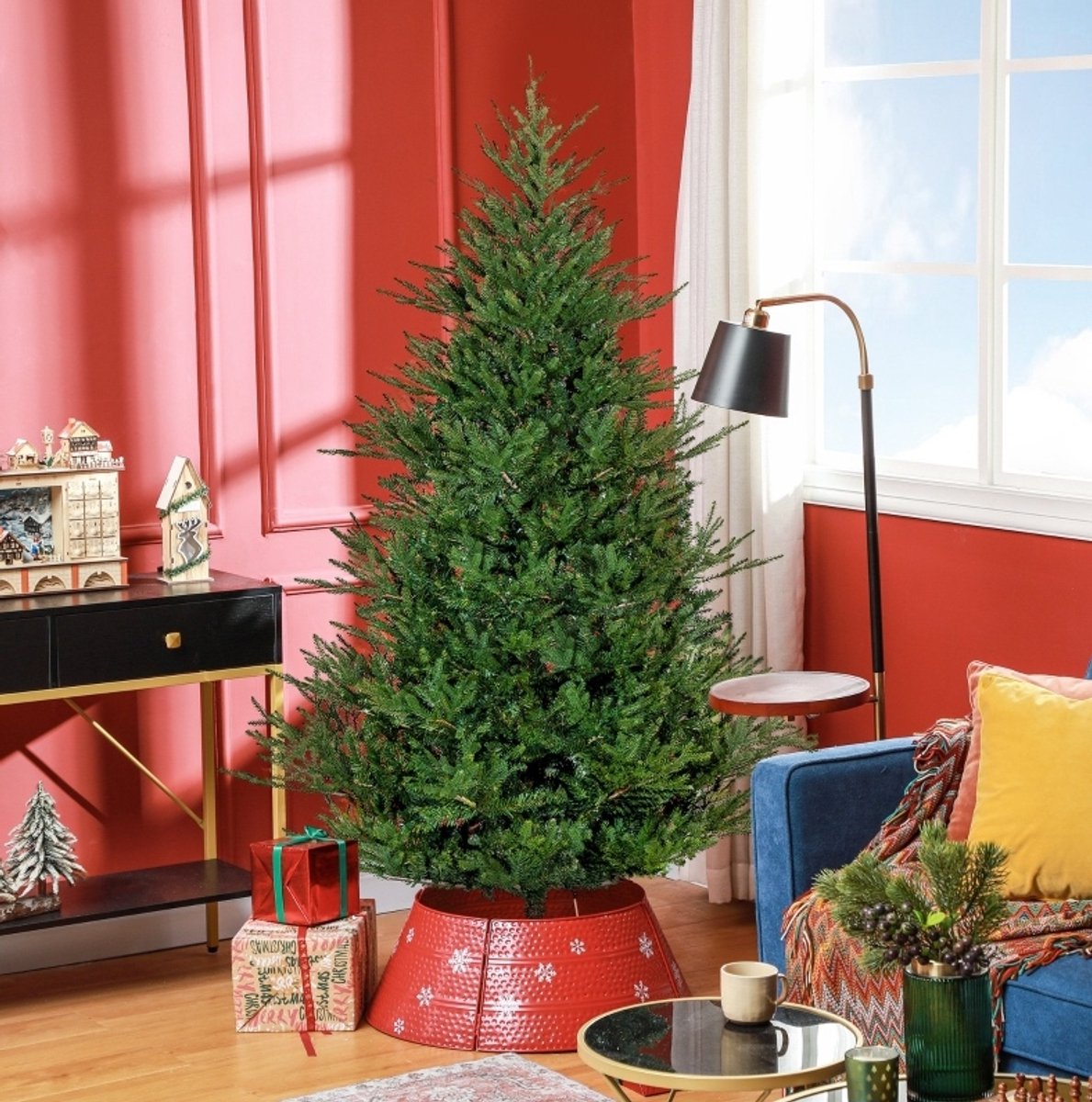 MODFU - Kunstkerstboom - 183 Cm - Realistisch - Snelle Montage - Met Standaard - Groen