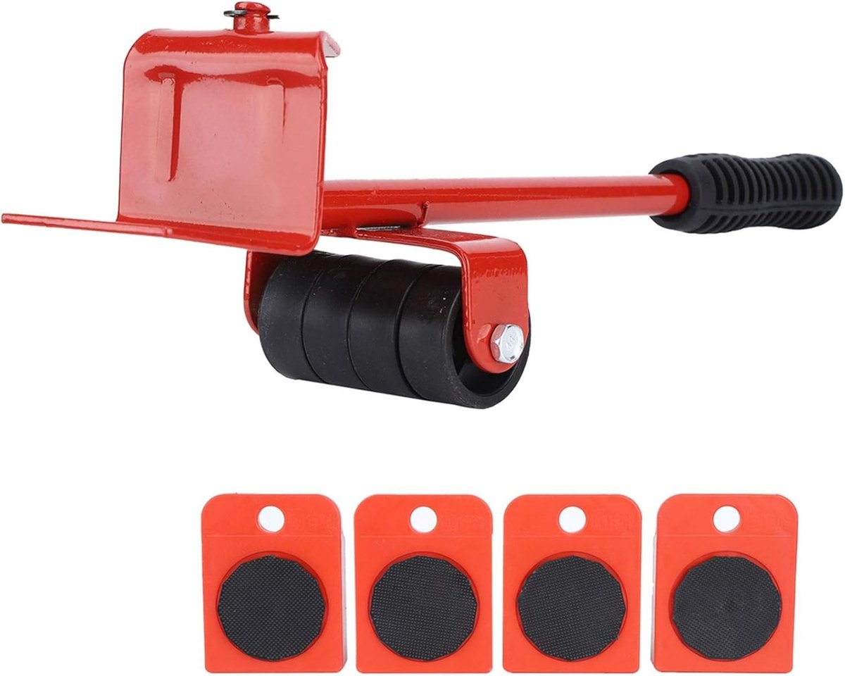 Verstelbare Meubelverhuizer met 4 Sliders, 150kg Capaciteit, 360° Draaibaar en Veilig voor Banken en Koelkasten
