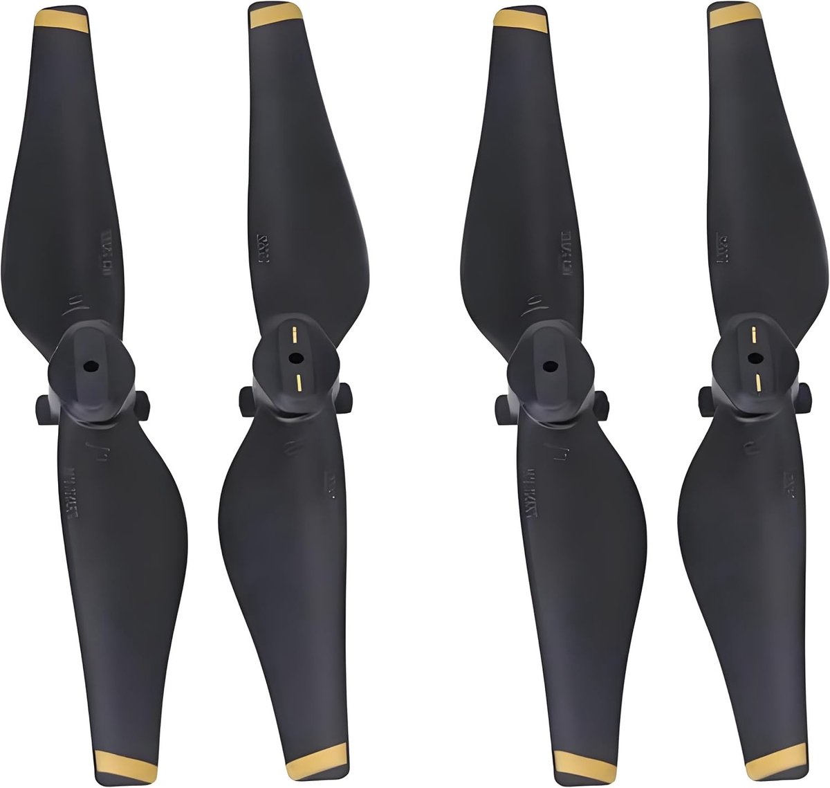 Lichte Carbon Fiber Propeller Blades voor RC Drones en Quadcopter Accessoires - 2 Paar CW CCW Snelontgrendelbaar met Gouden Streep