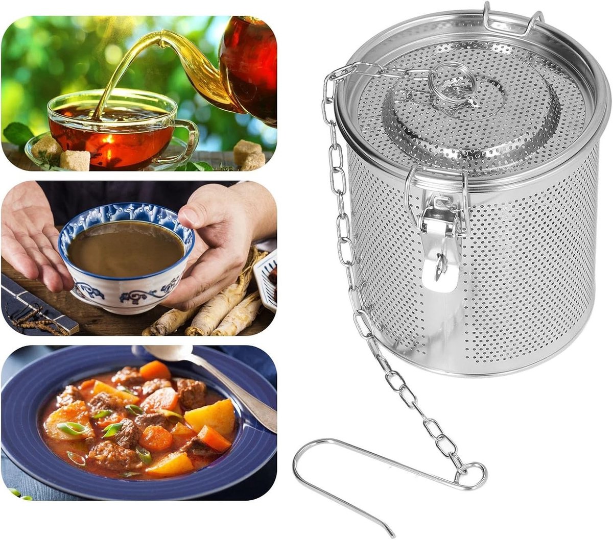 Kruidenmixen en Specerijenei voor Soepen en Sauzen - 1.3L Kruidendoos voor Thuis en Restaurant