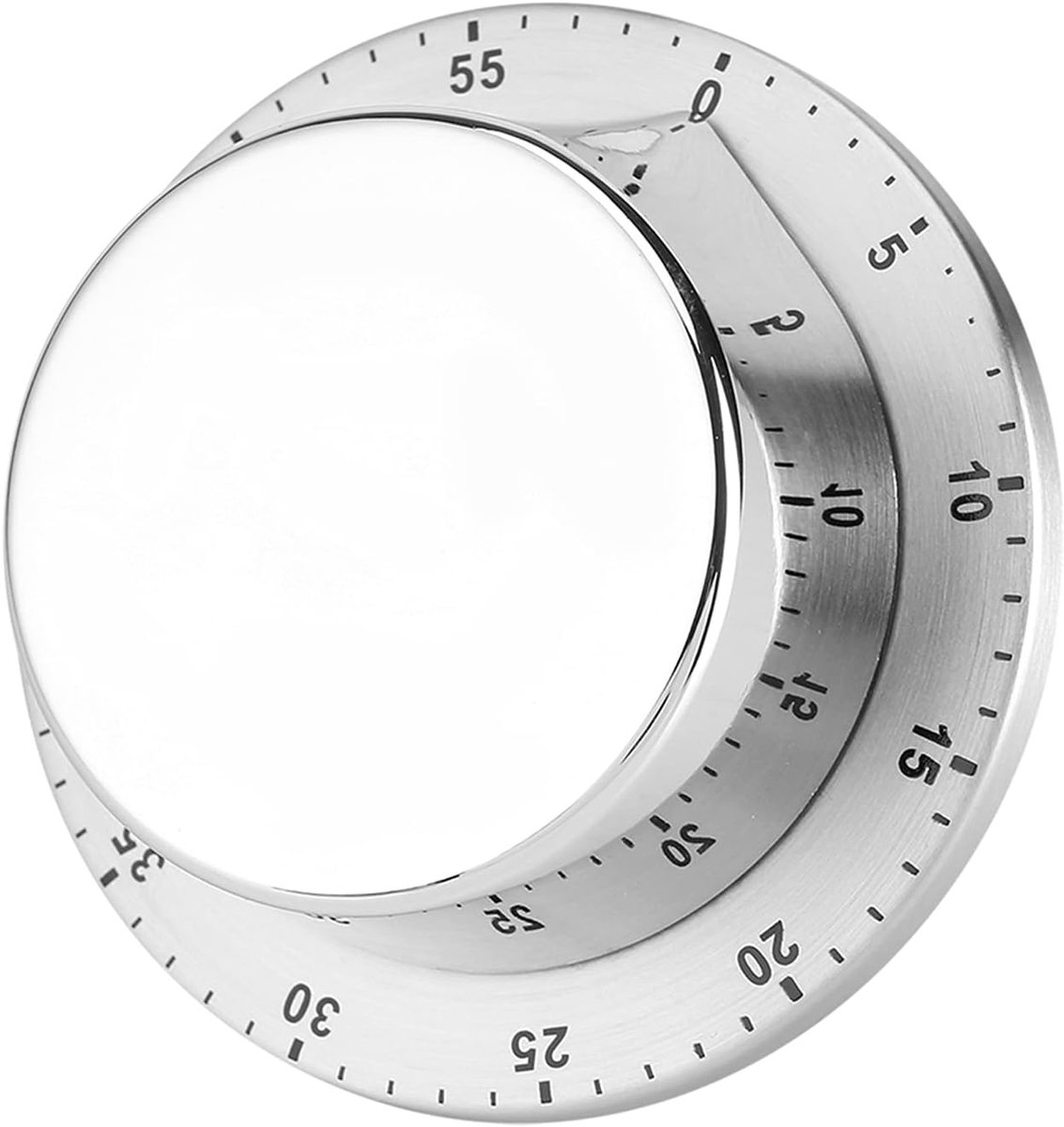 Kookwekker - Timer - Eierwekker - time timer - keukenwekker - keuken timer - keukentimer - kookwekker kind - eiertimer - Ei wekker - Ei timer - eietimer - Eieren wekker - Mechanische timers - Zilver - Geschikt voor Bakken, Koken