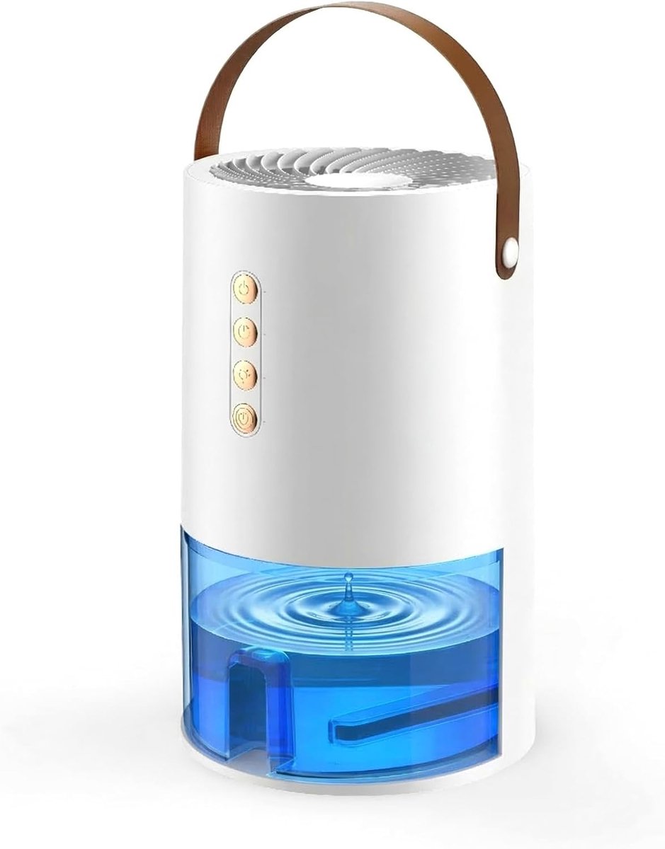 Slaapkamer Badkamer Mini draagbare ontvochtiger - met negatieve ion frisse lucht en automatische uitschakeling - 7 kleuren verlichting met 3 timing opties - wit